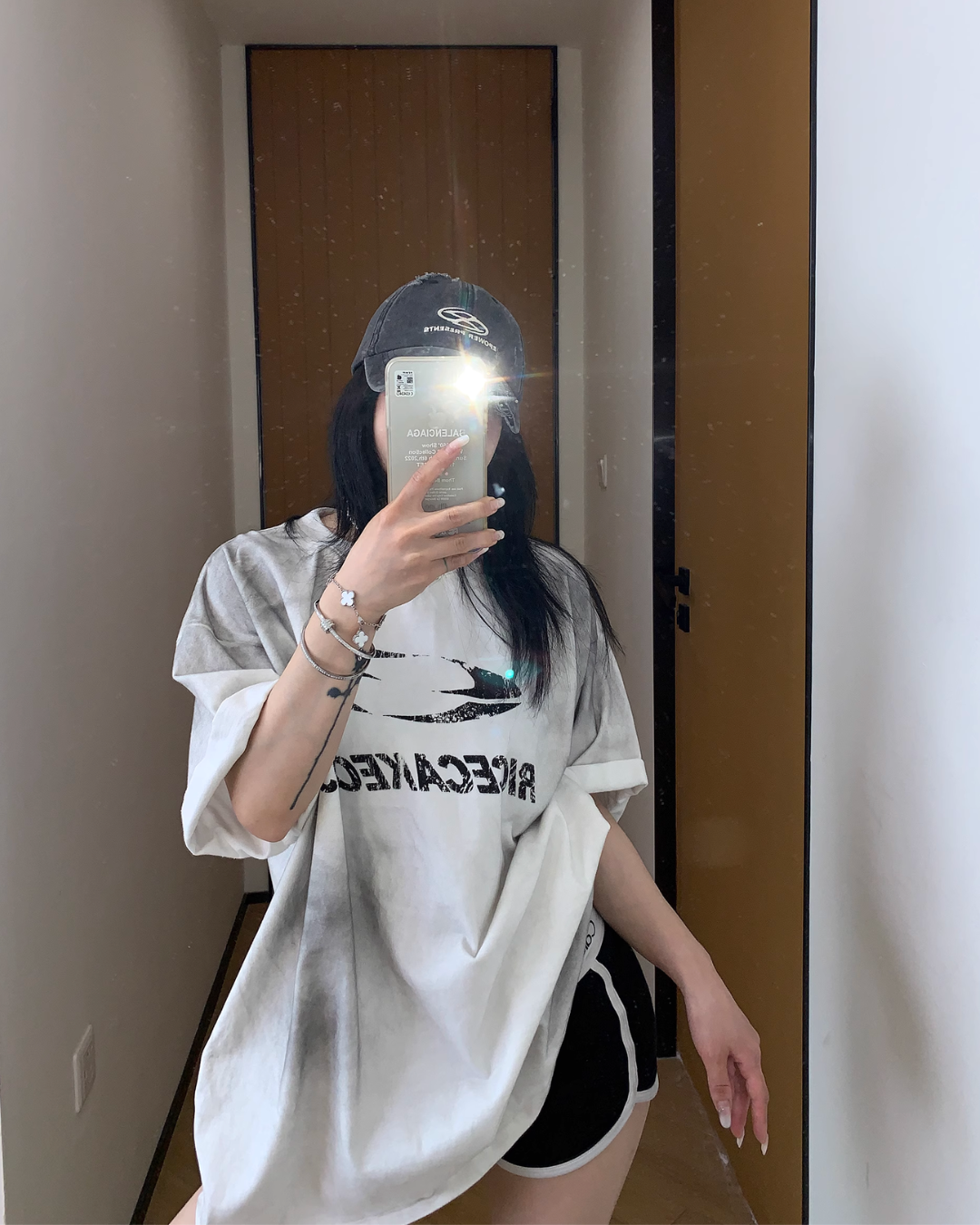 Retro Washed Vintage Print T-Shirt YLS0855