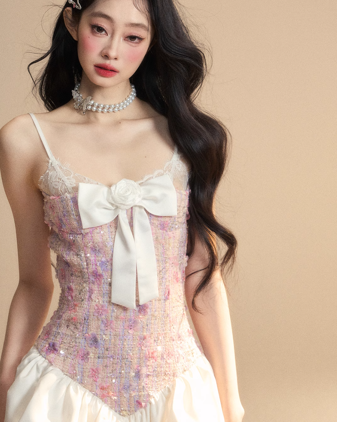 Big Ribbon Mini Dress LAS0017