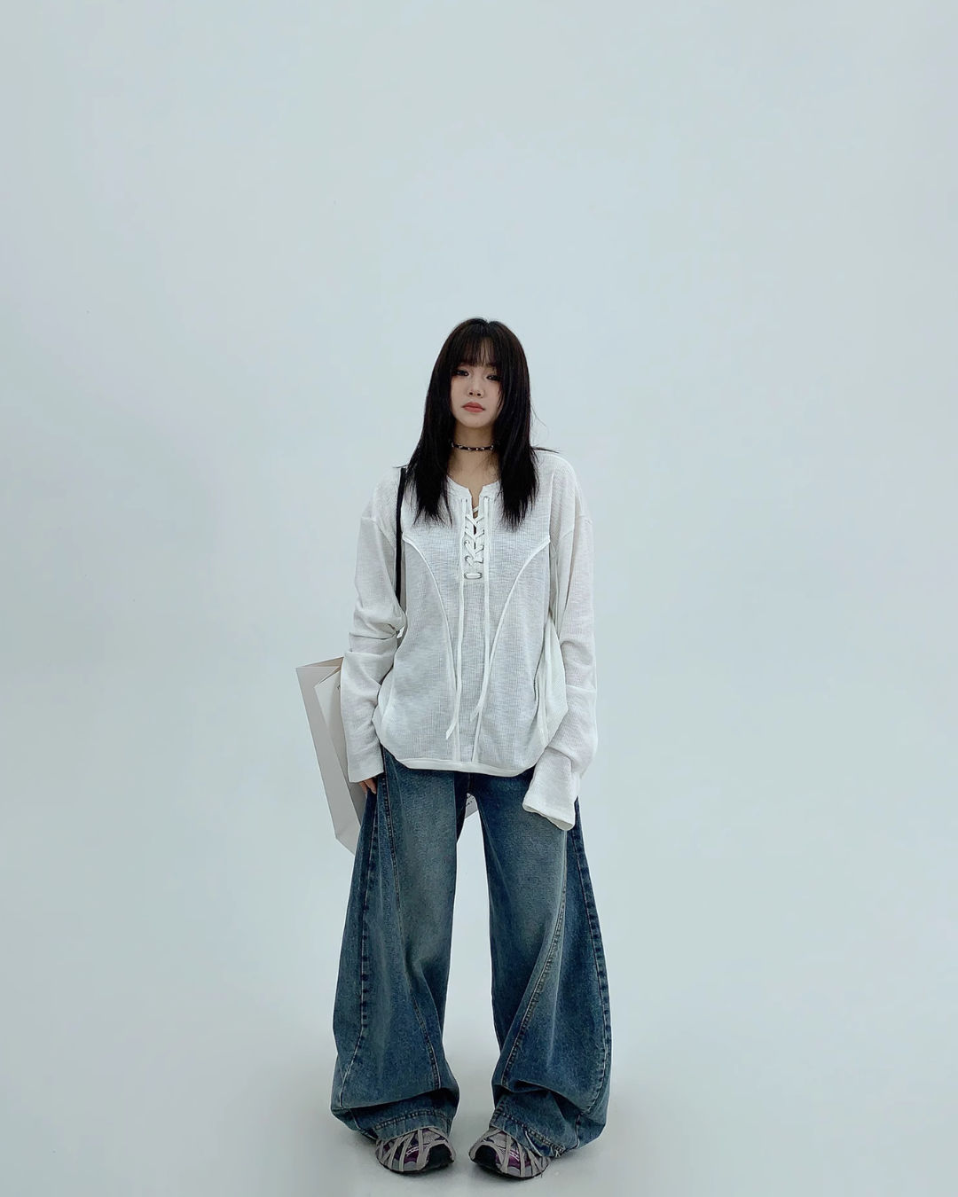 Balloon Wide Denim Pants YLS0805