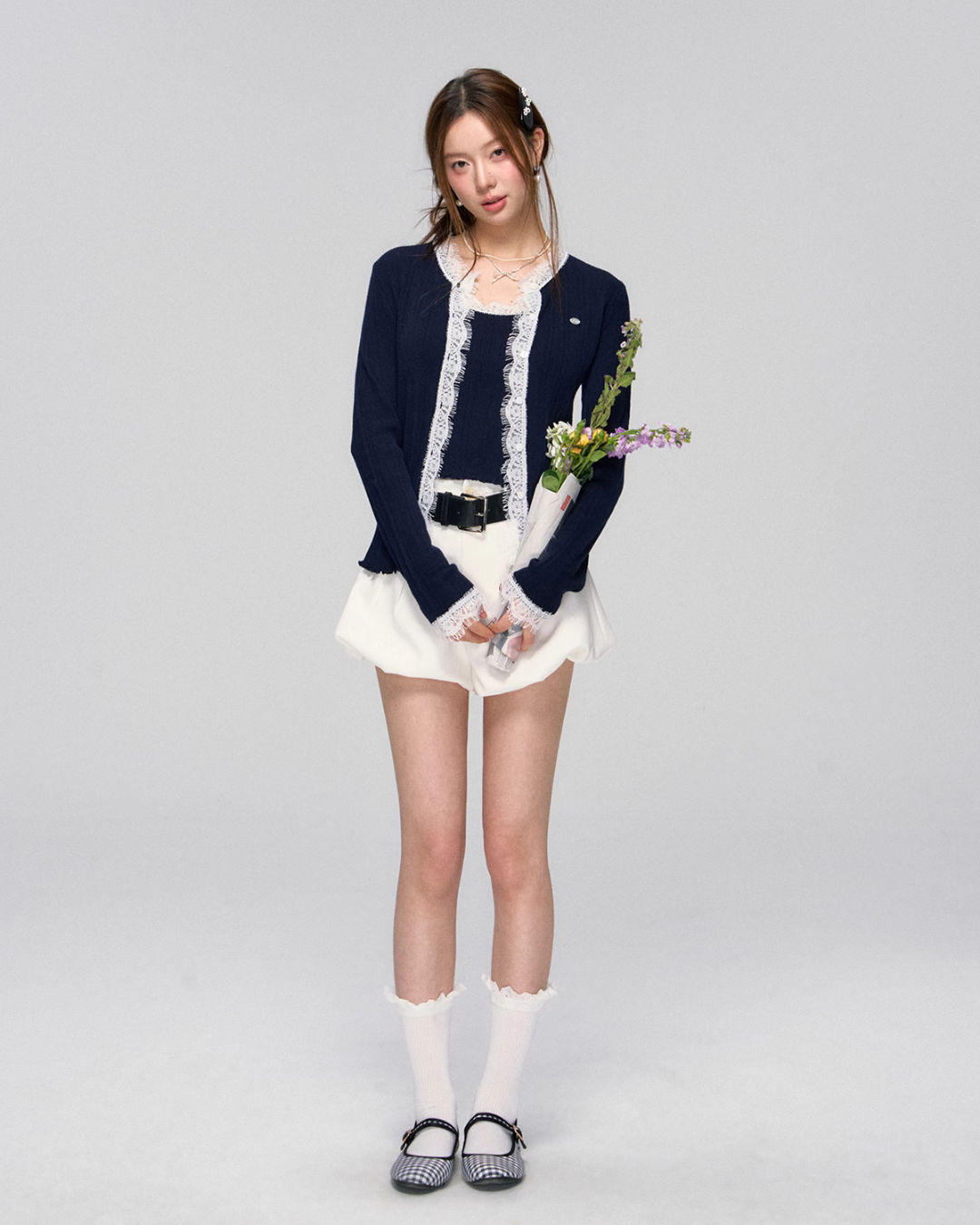 Lace Knit Cardigan / Lace Camisole ASG0031