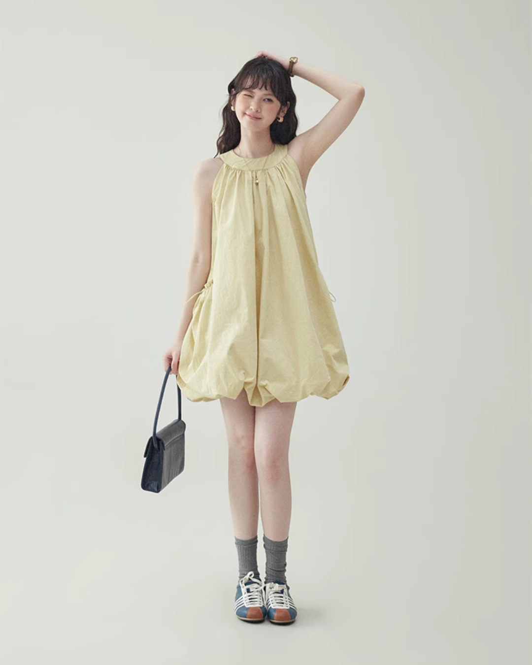 Sleeveless Balloon Silhouette Dress AMU0002