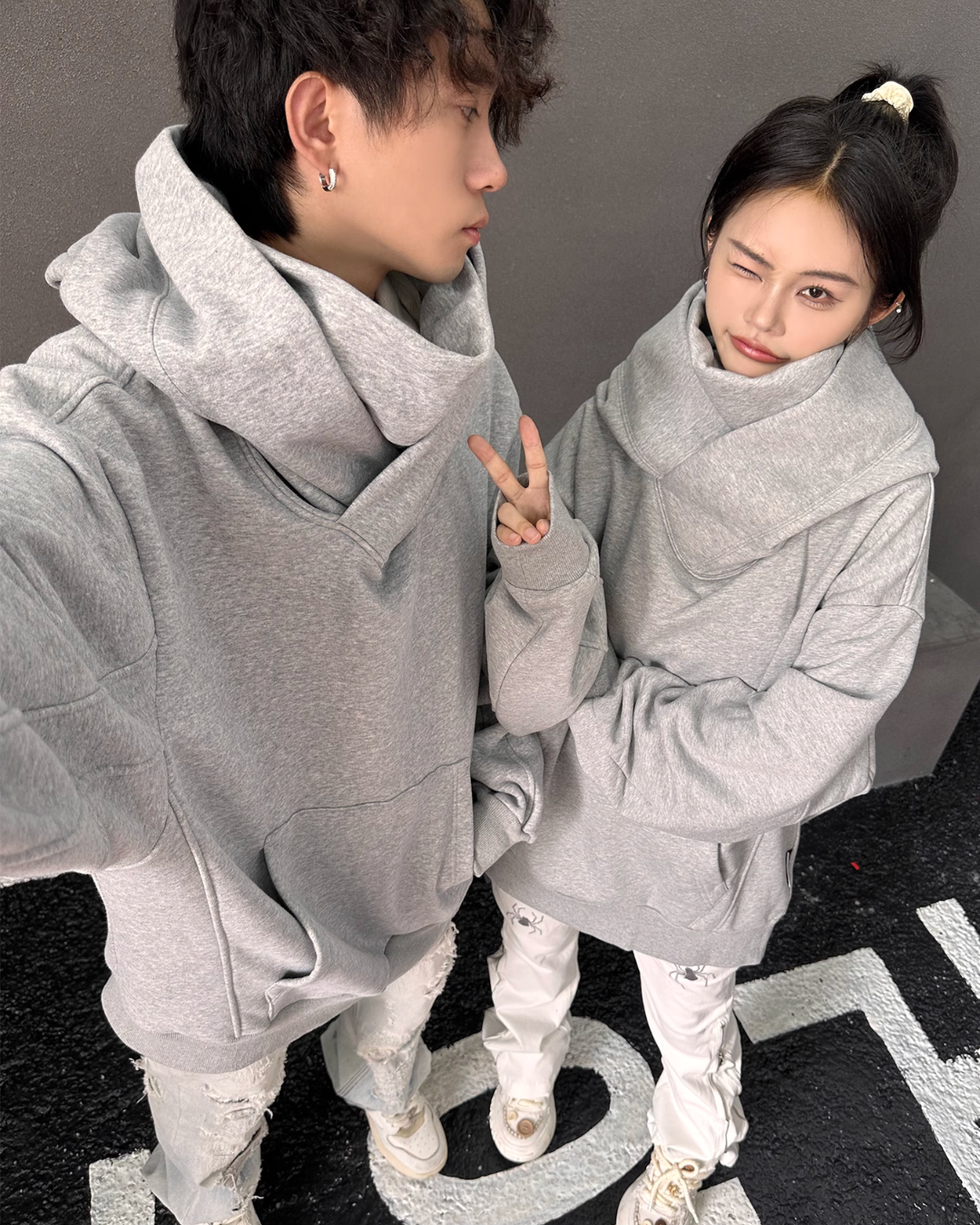 Turtleneck Sweat Hoodie HGX0001