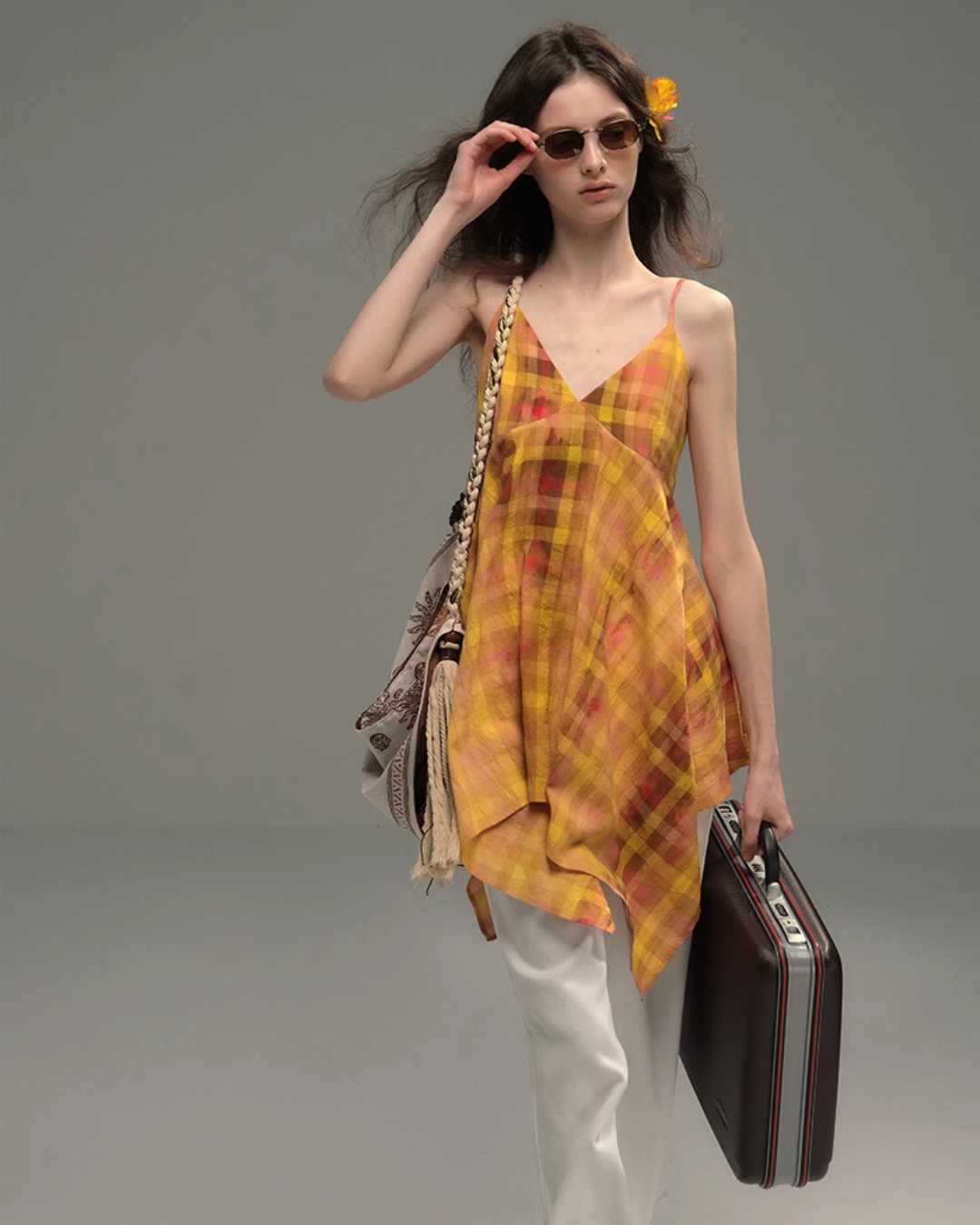 Paid Asymmetrical Cami Dress USY0006