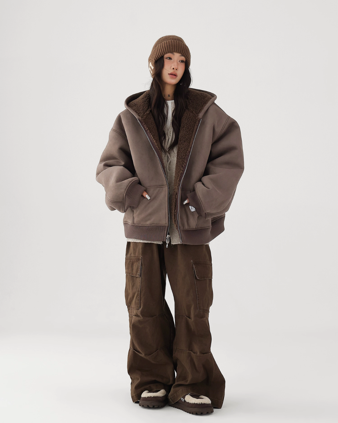 Reversible Nylon Boa Jacket ACS0307