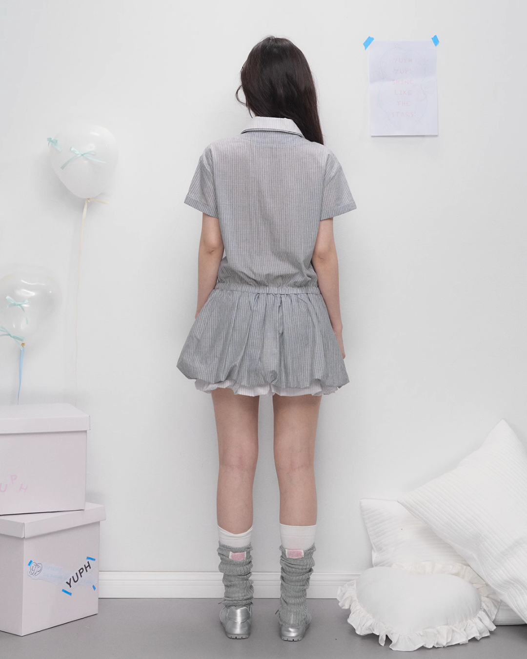 Balloon Shirt Dress YPH0001