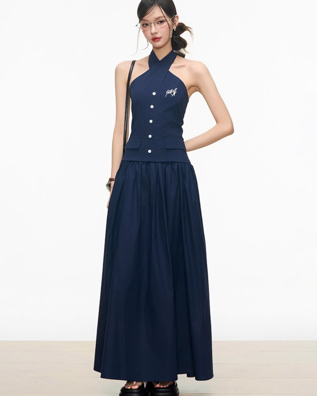 Cross Strap Halter Dress WEO0032