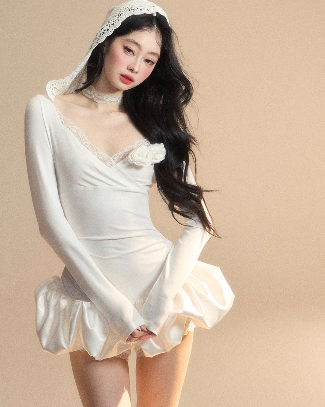 Race Hood Rose Mini Dress LAS0024