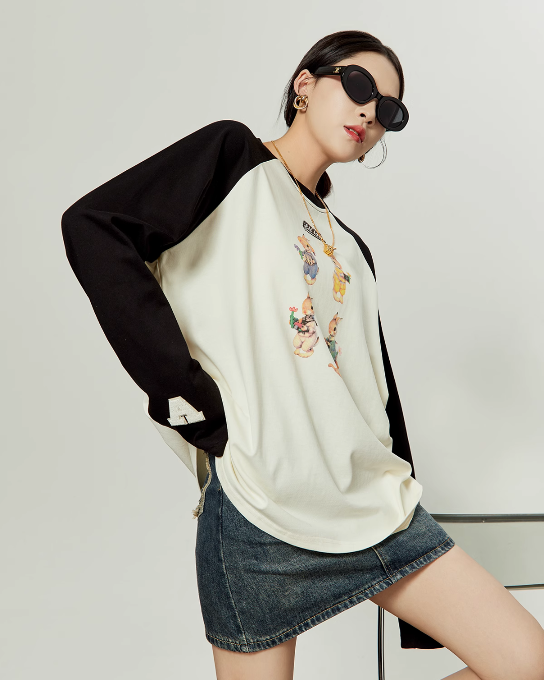 Bunny Raglan Long Sleeve T-Shirt LLA0343