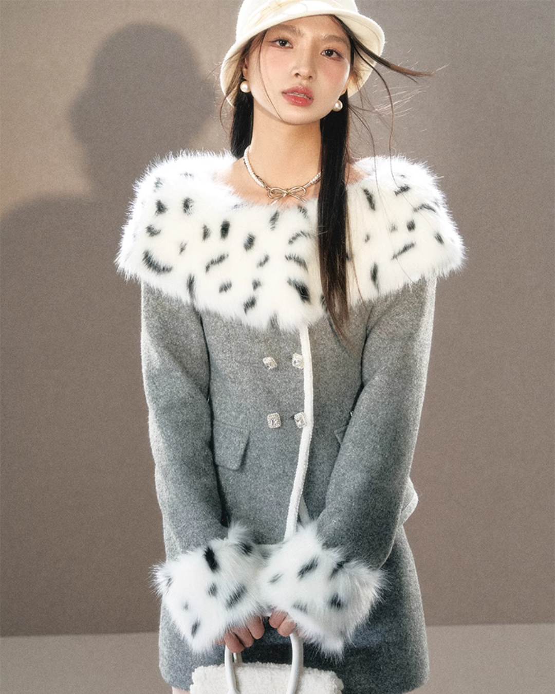 Volume Fur Jacket / Mini Skirt UNP0007