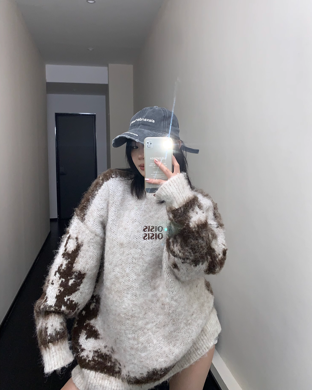 Mohair Marble Knit Tops YLS0610