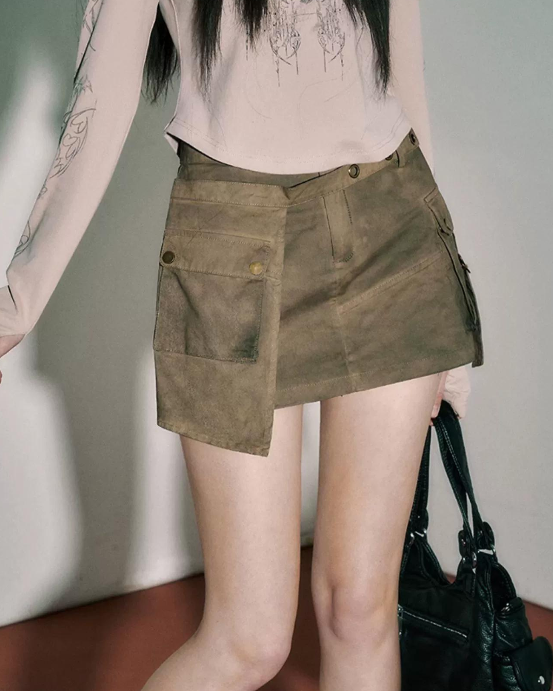 Vintage Cargo Mini Skirt YKH0010