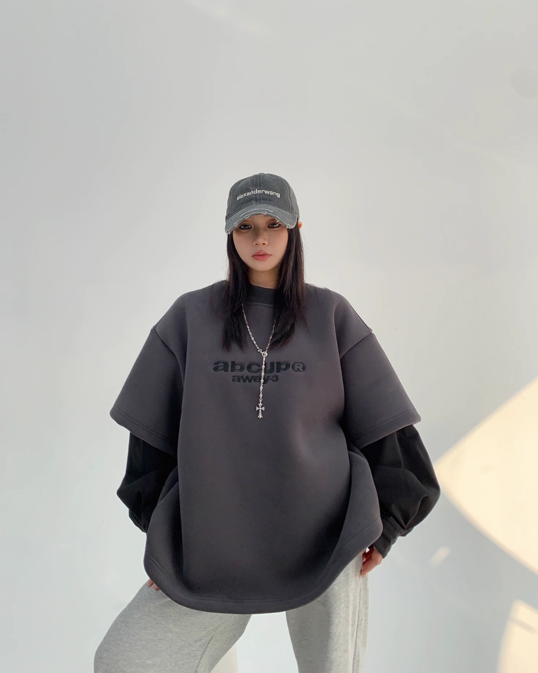 Logo High Neck Sweat Tops YLS0834