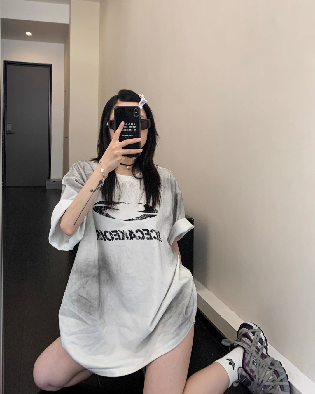 Retro Washed Vintage Print T-Shirt YLS0855
