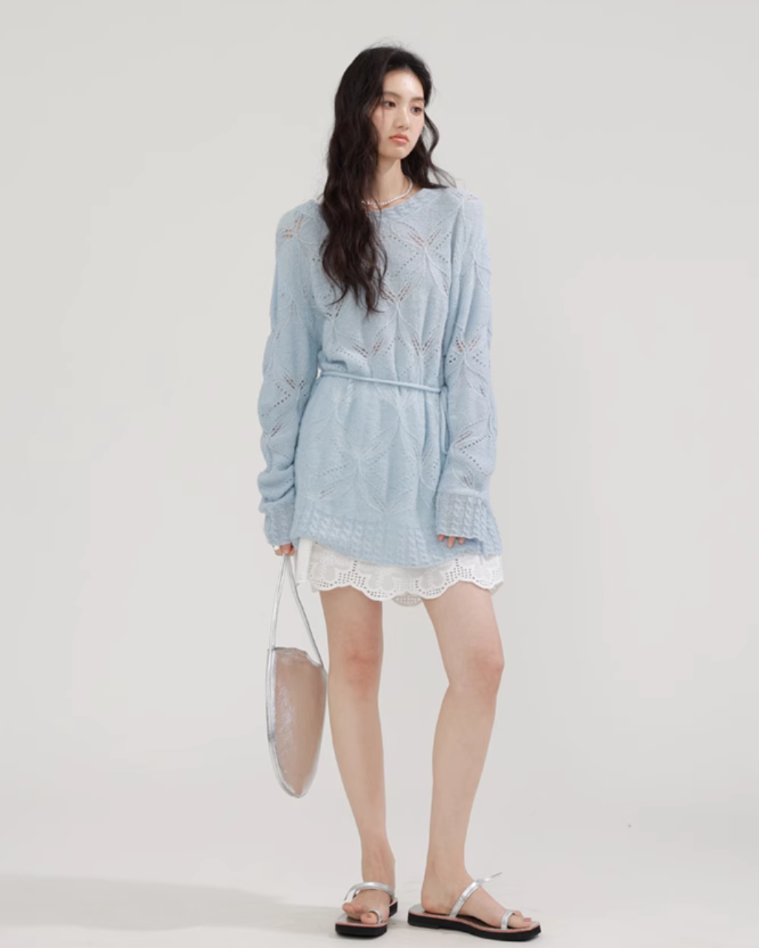Lace Crochet Knit Dress CHS0010