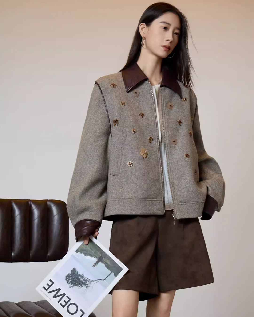 Wool Blend Tweed Jacket SUY0024