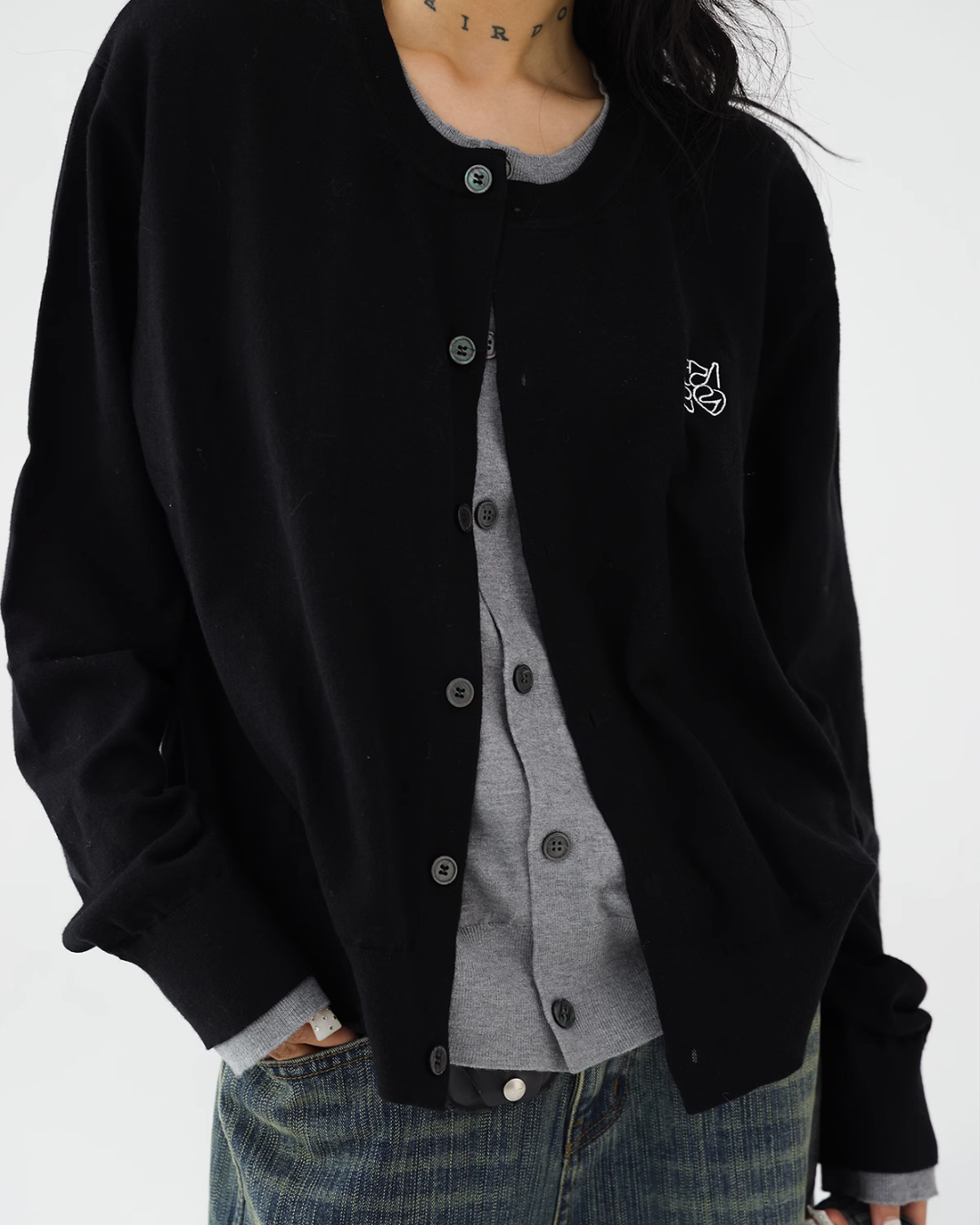 Round Neck Knit Cardigan ACS0176
