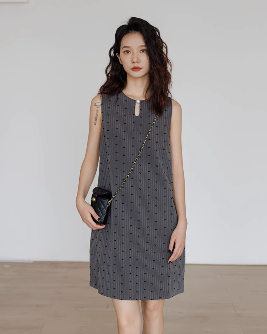 Ribbon Design Sleeveless Dress VAS0014