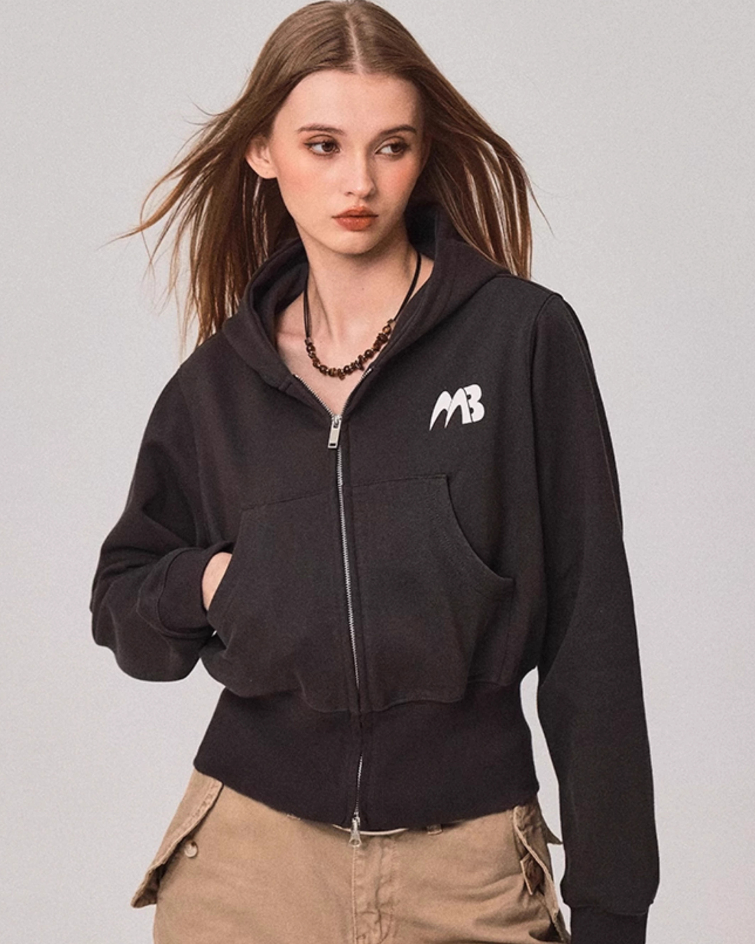 Double Zip Compact Hoodie MDB0005