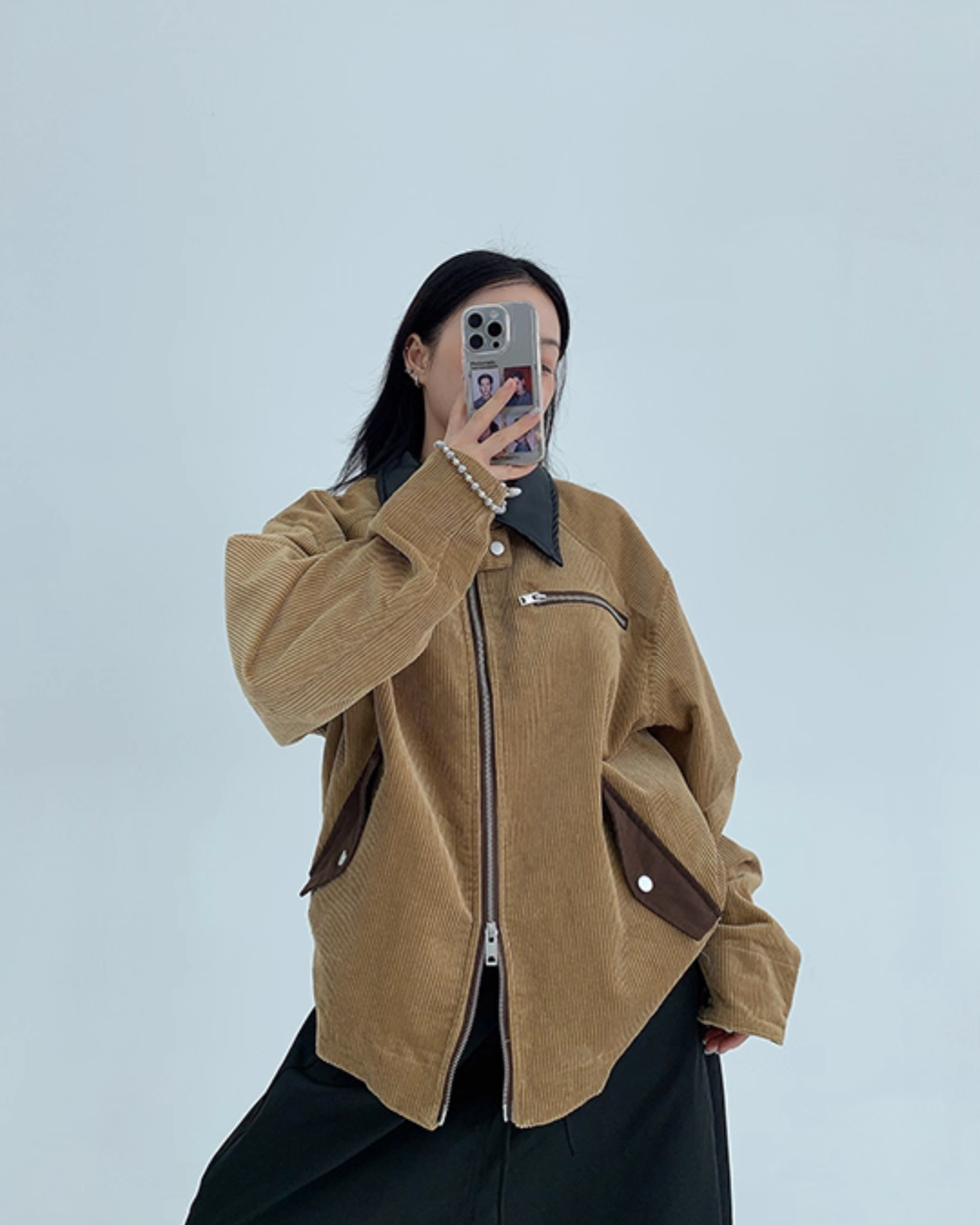 Double Zip Corduroy Jacket YLS0894