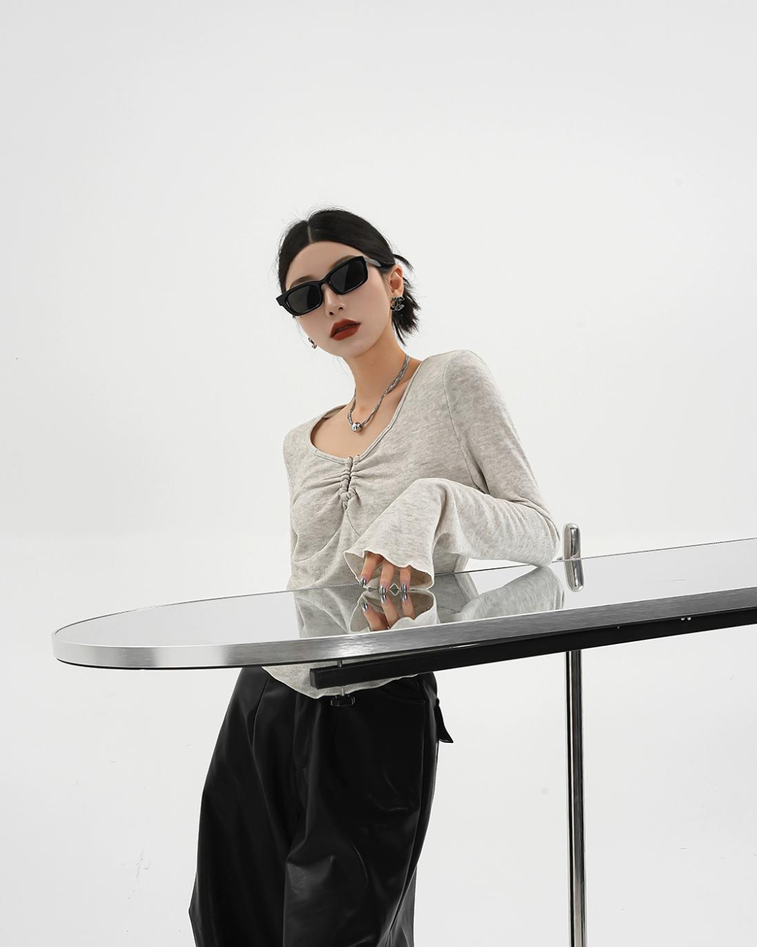 V-Neck Center Drost Knit SRS0208