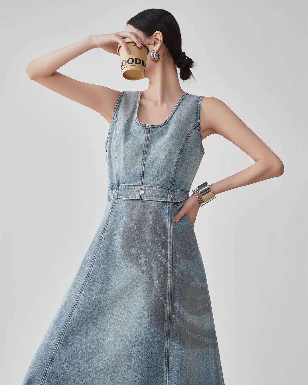 Washed Vest Strap Dress FER0106