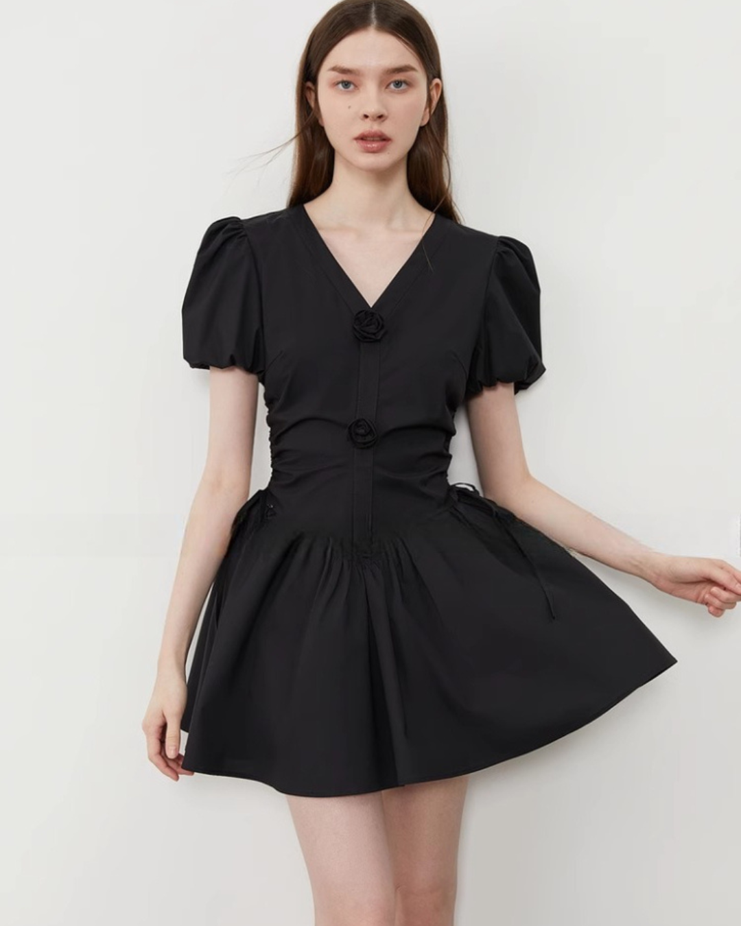 Rose Motif Slim Dress DPY0067