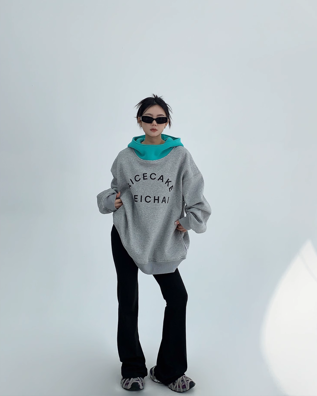 Color Hood Logo Pullover Tops YLS0612