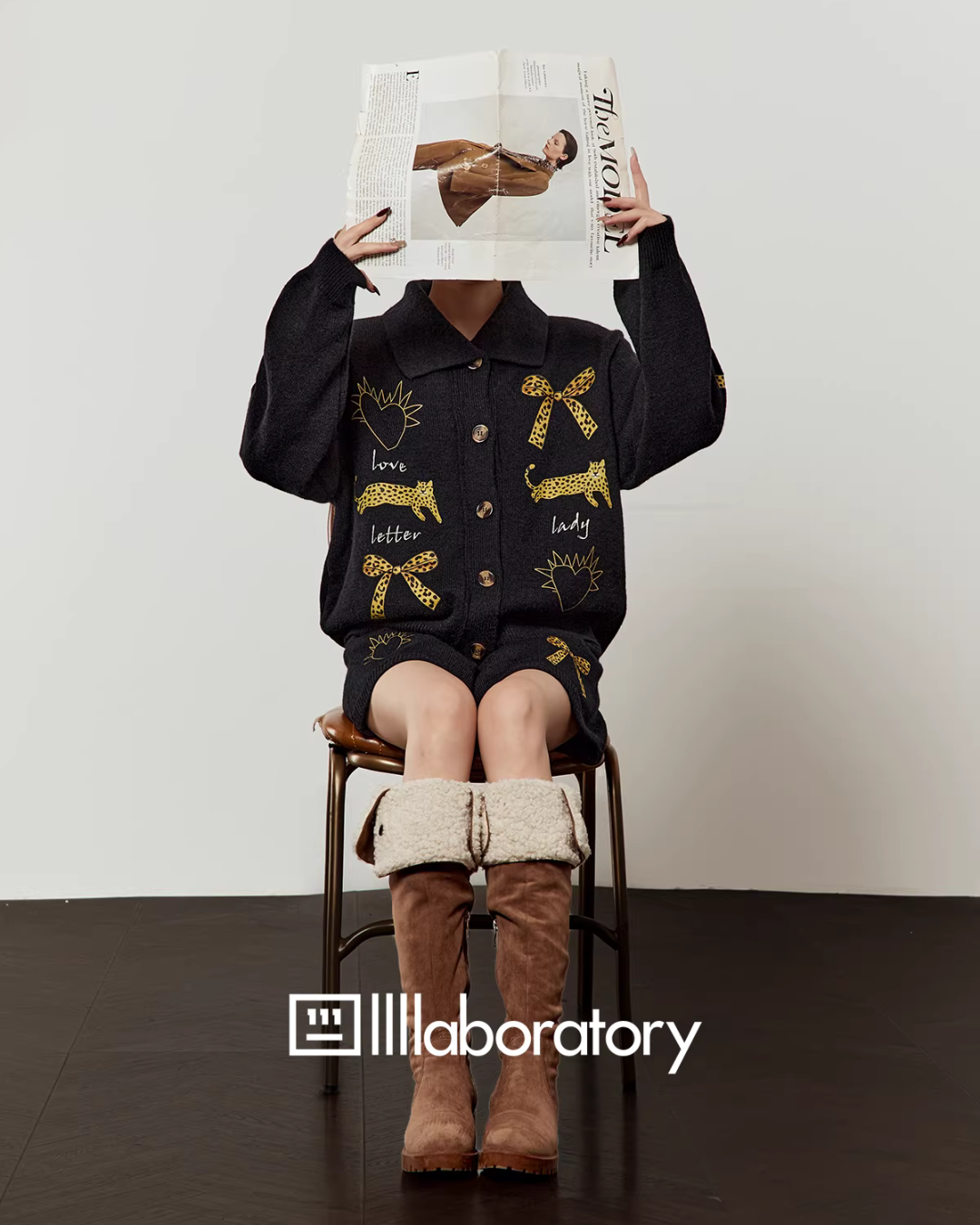 Leopard Print Knit Top/Shorts LLA0612