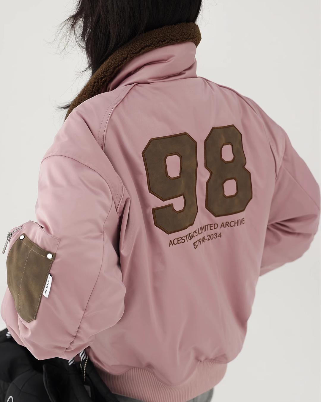 Boa Collar Back Logo Jacket ACS0212