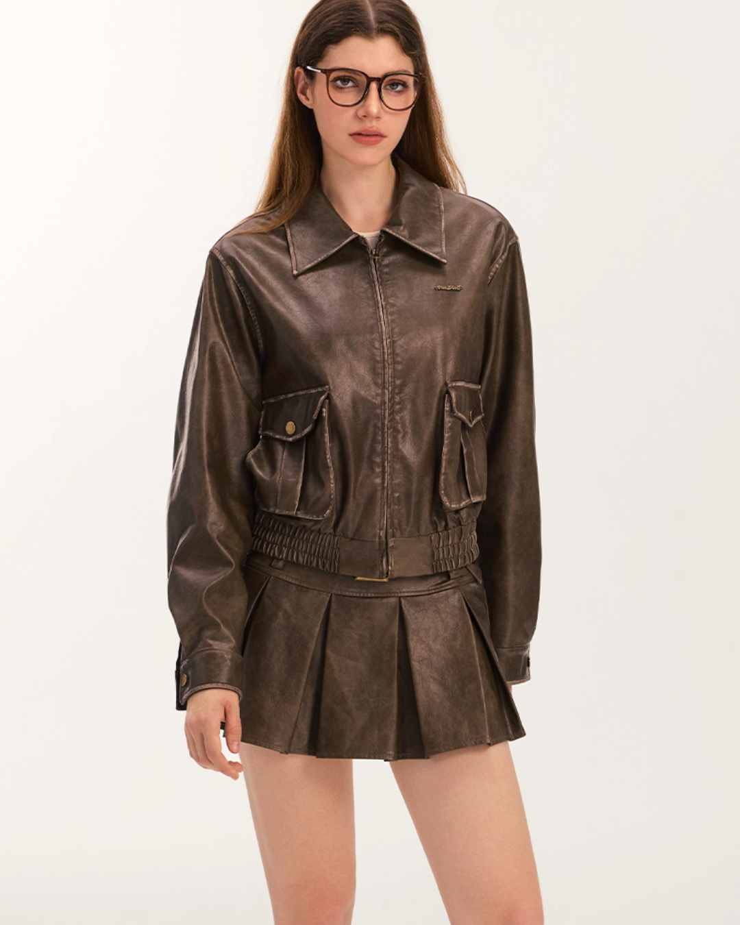 Leather Mini Skirt VSE0067