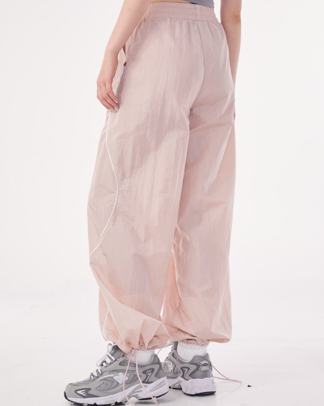 Girly Pink Nylon Pants ZZF0182