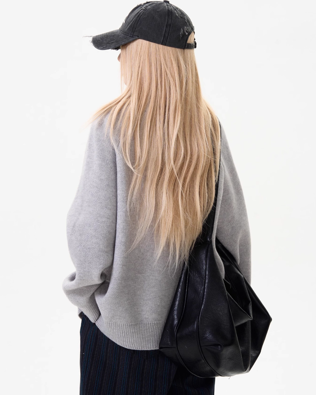 Leather Capacity Black Bag MAD0001