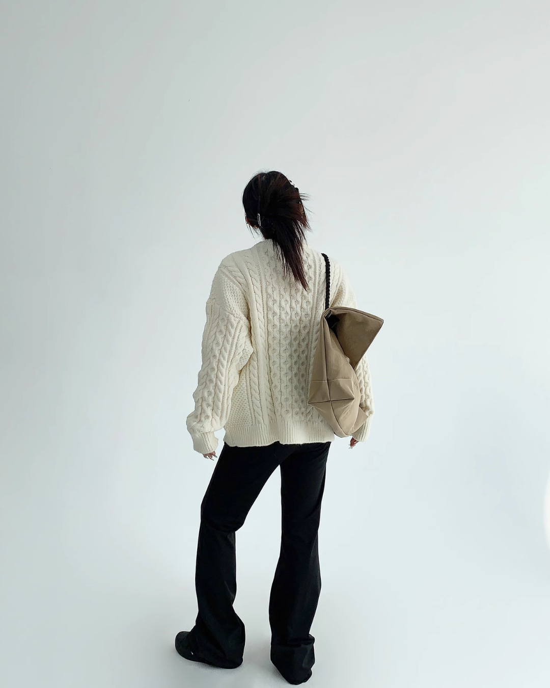 Cable Design Crew Neck Knit YLS0528