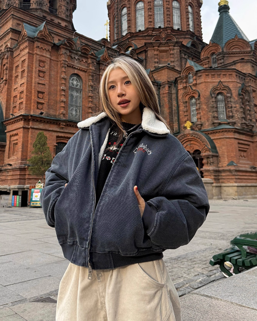 Fur Collar Fleece Work Jacket CYE0058