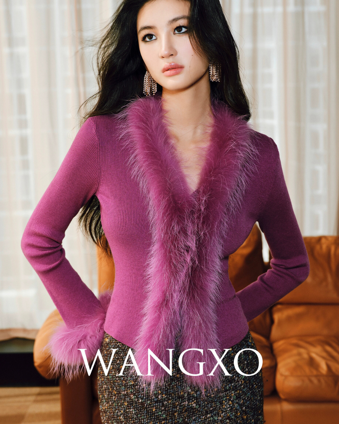 Fur Slim Fit Knitt Sweater WNG0004