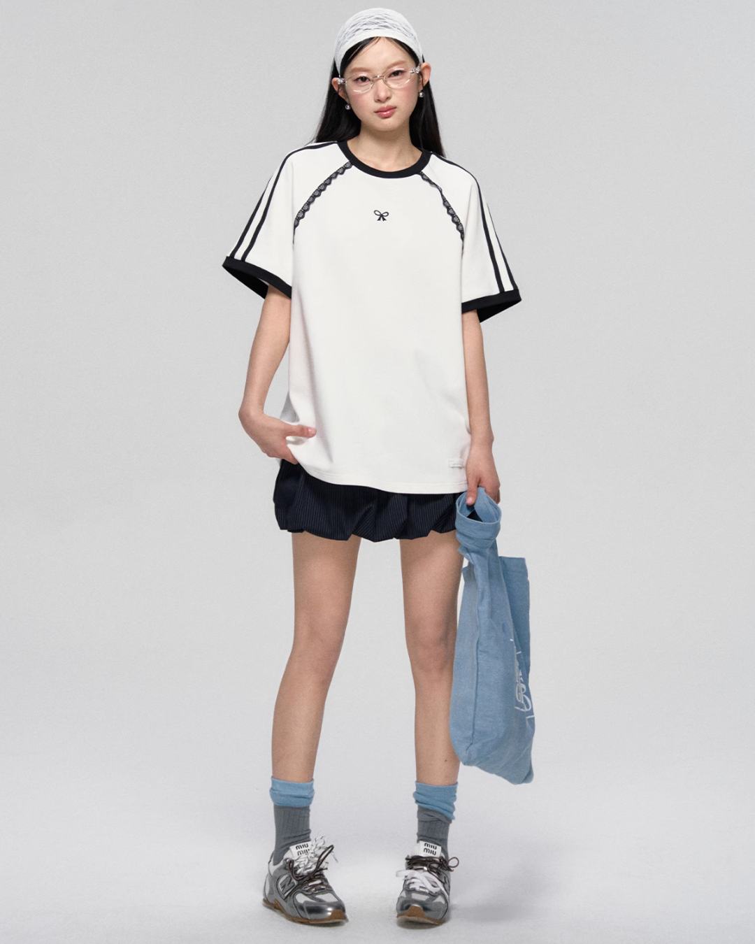 Sideline Race Short Sleeve T-Shirt / Race Tiered Mini Skirt ASG0041