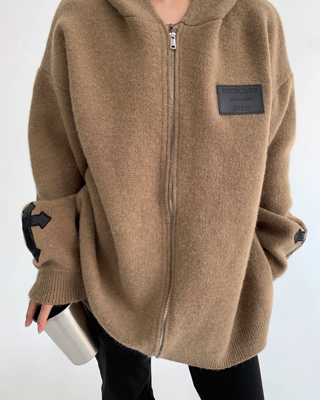 Loose Zip Knit Hoodie YLS0593