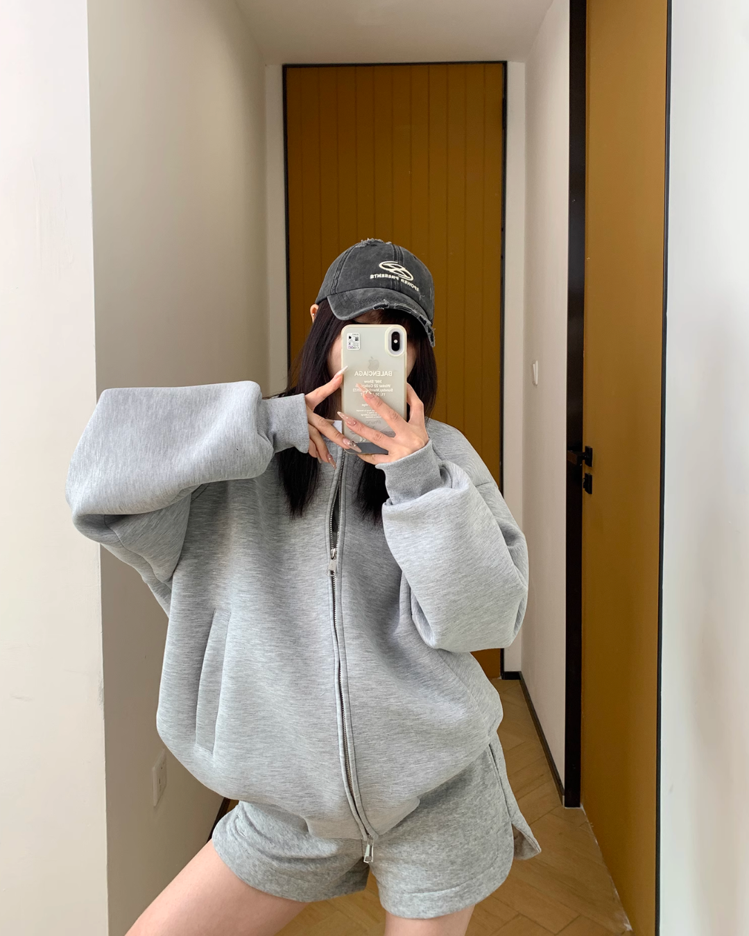 No Collar Zip Sweat Jacket YLS0833