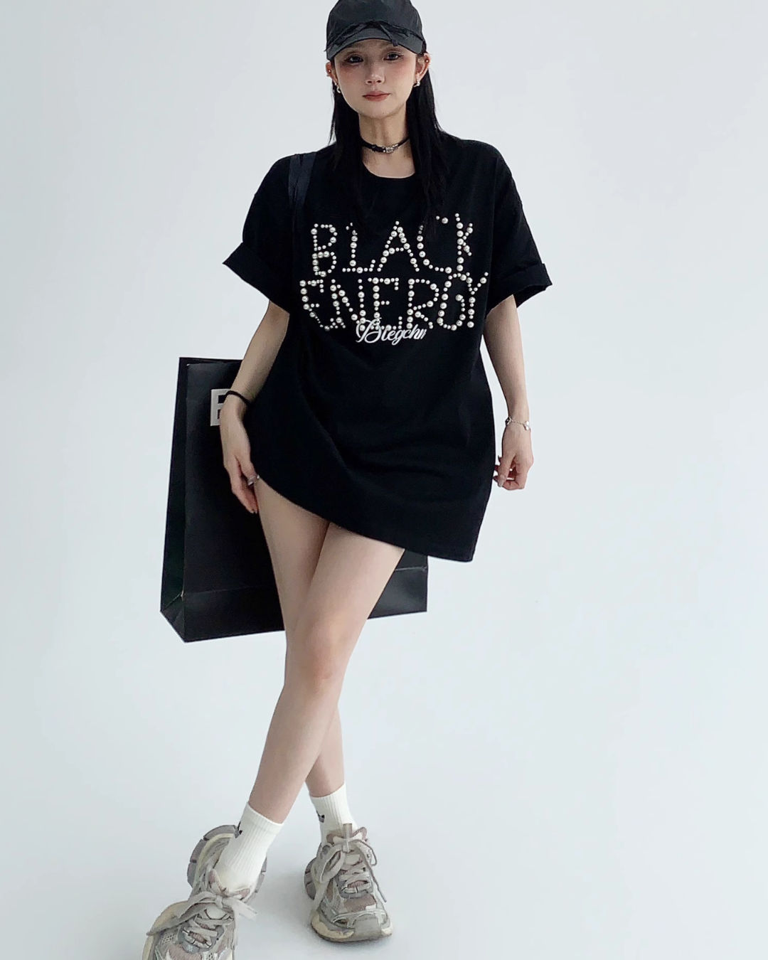 Pearl Logo Loose T-Shirt YLS0257