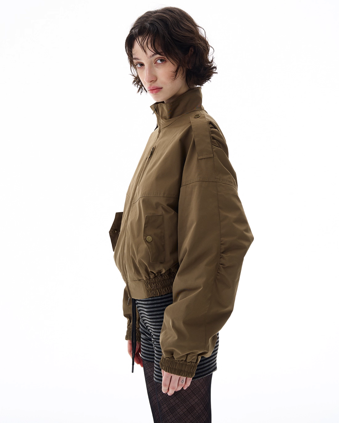 Stand Collar Short Jacket WLS0004