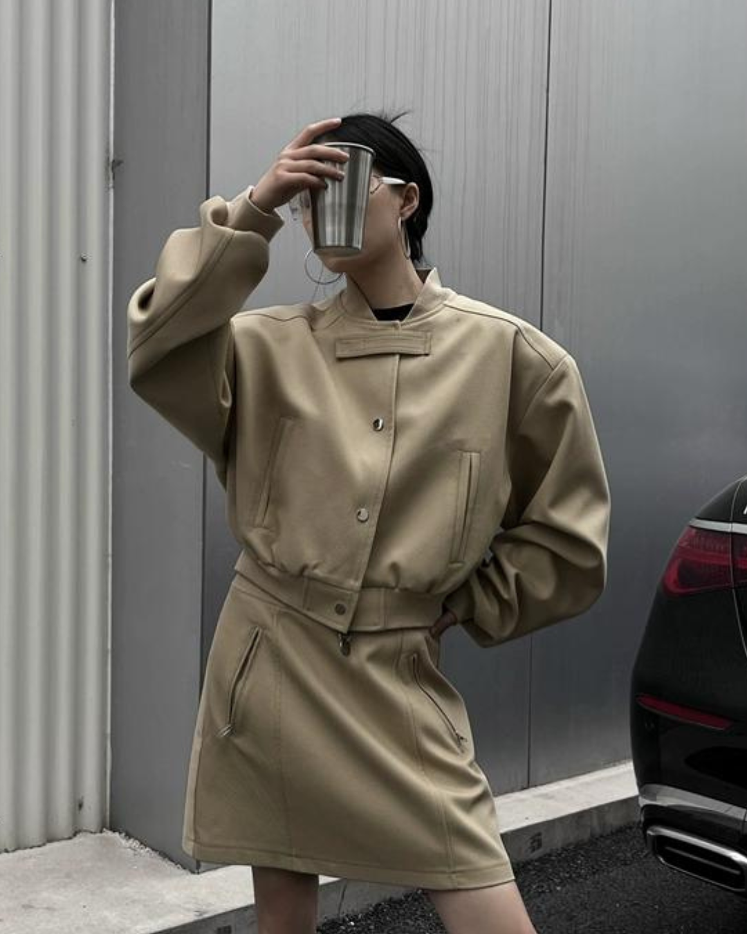 Maillard Sports Cropped Jacket&Trapezium Skirt VCY0010
