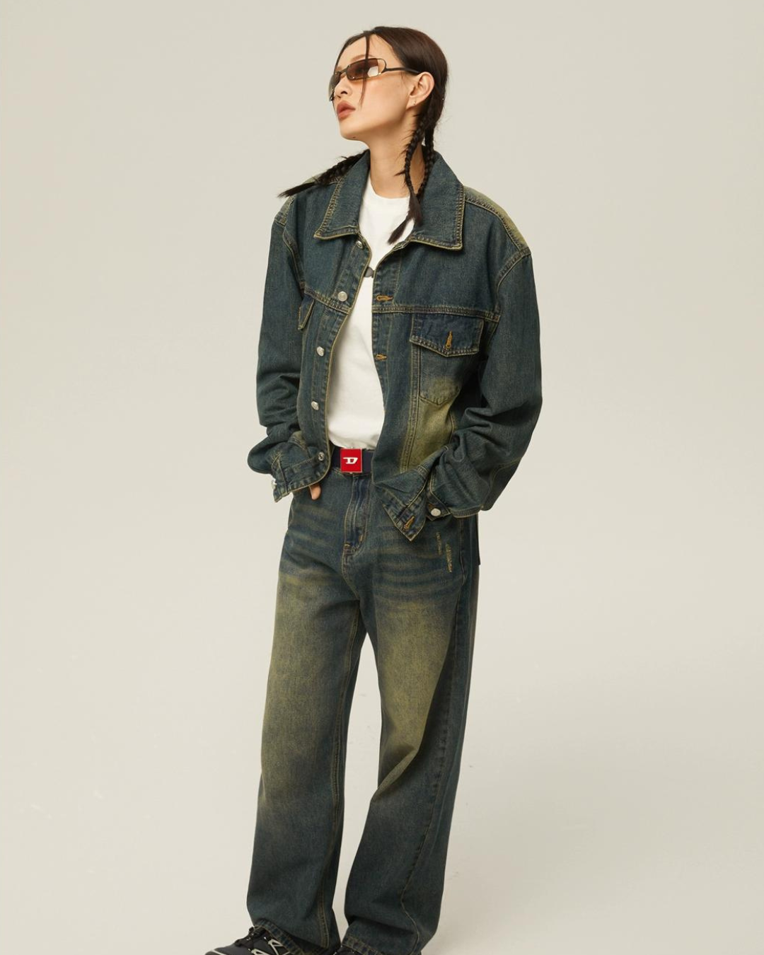 Vintage Denim Jacket & Denim Pants EZK0024