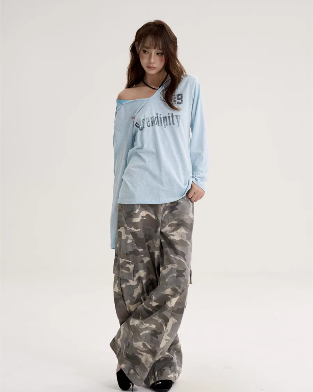 V-Neck Long Sleeve Top ONP0010