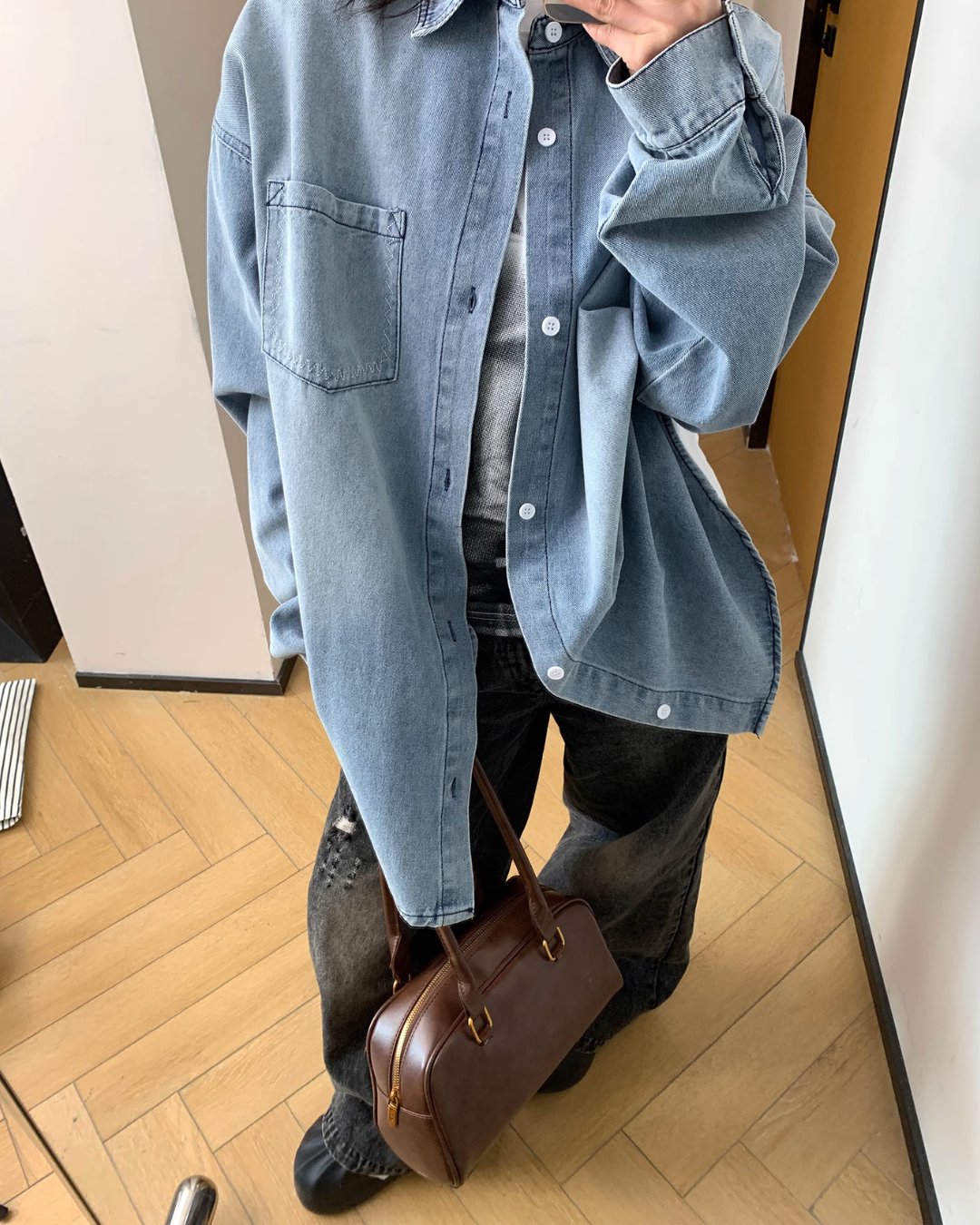 Retro Loose Denim Shirt YLS0826