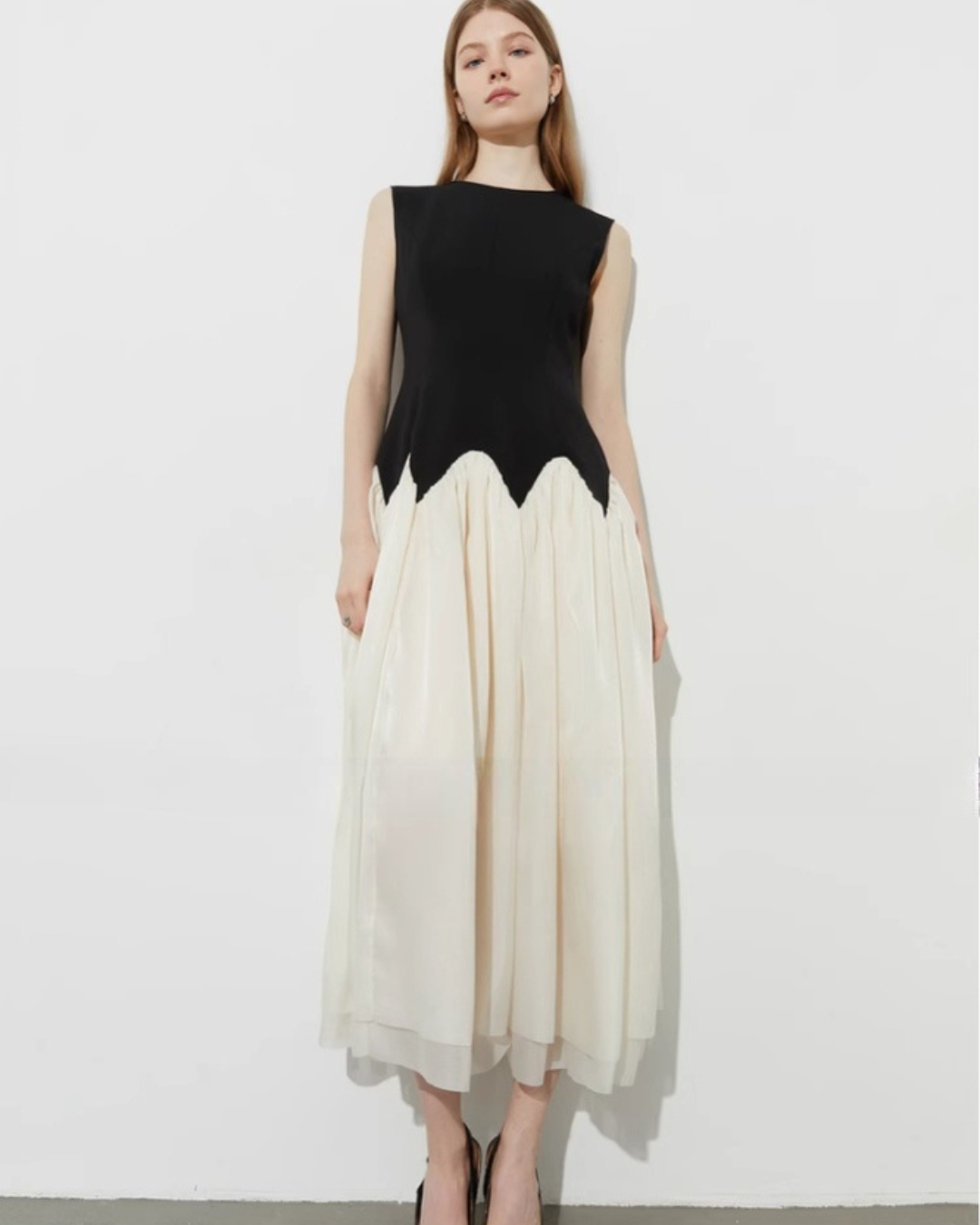 Sleeveless Color Block Dress DPY0021