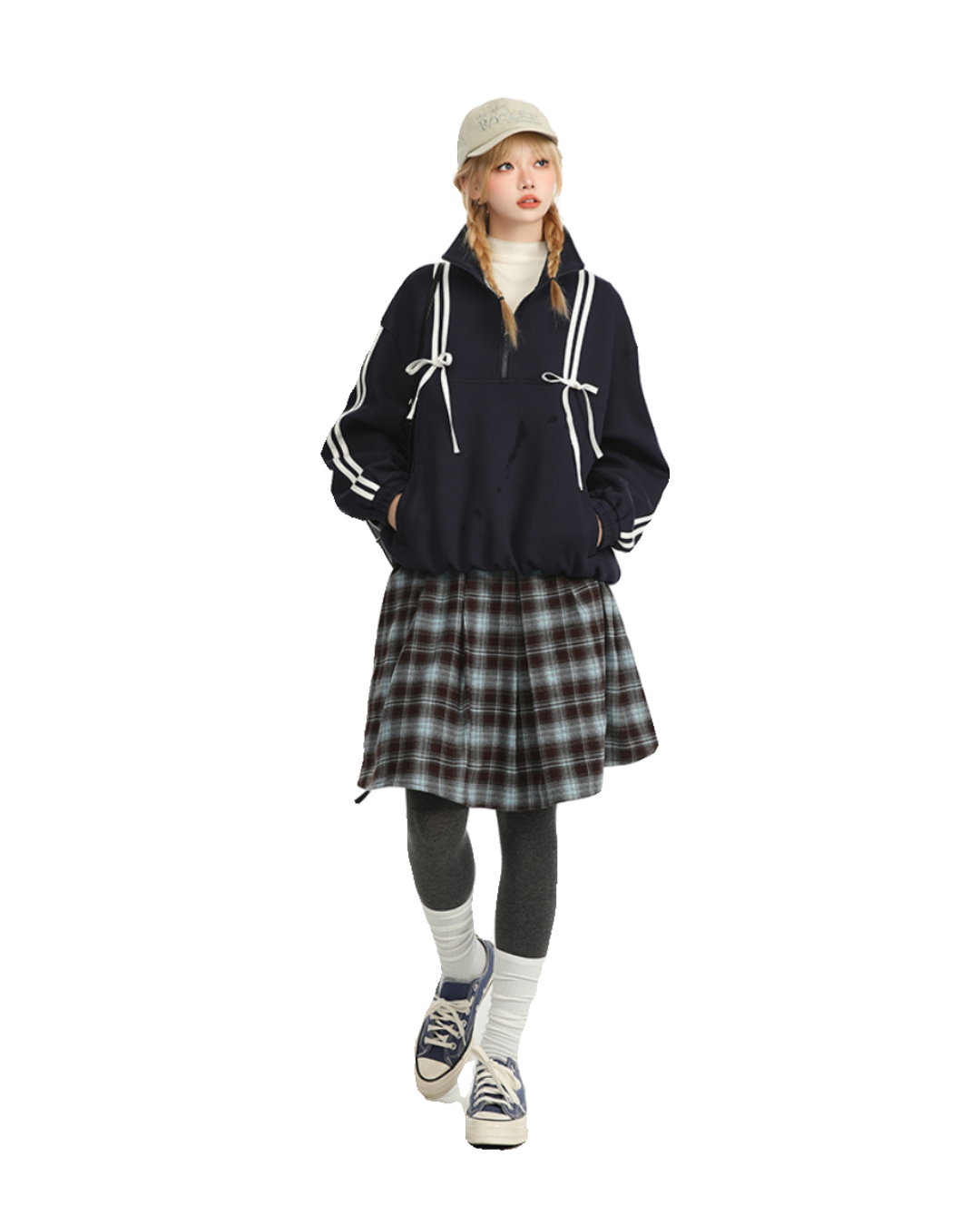 Ribbon Girly Track Jacket / Paid Skirt CYN0124