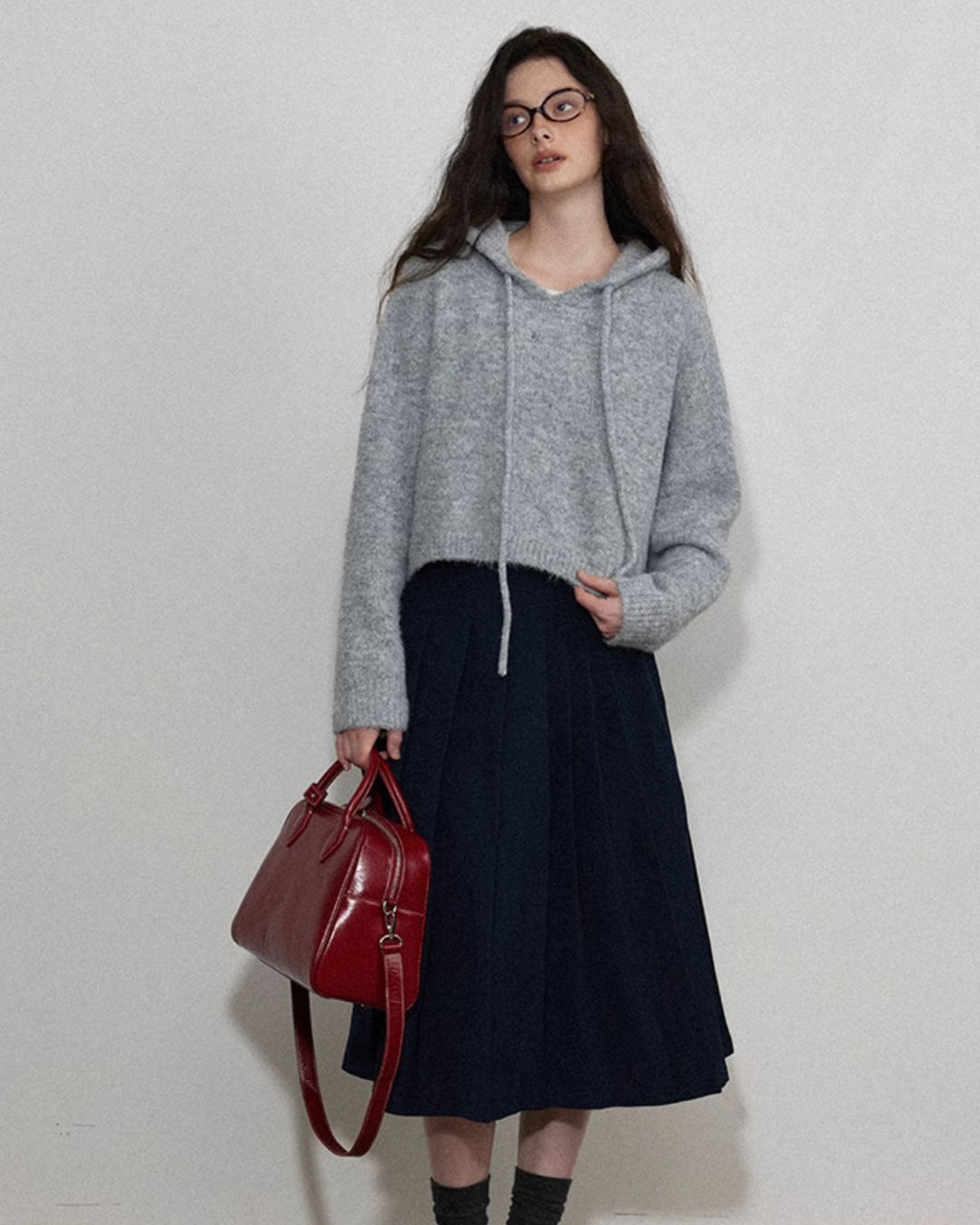High Waisted Pleated Skirt LFC0002