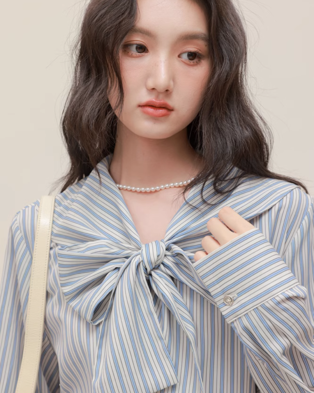 Bowtie Stripe Long Sleeve Shirt CHS0006