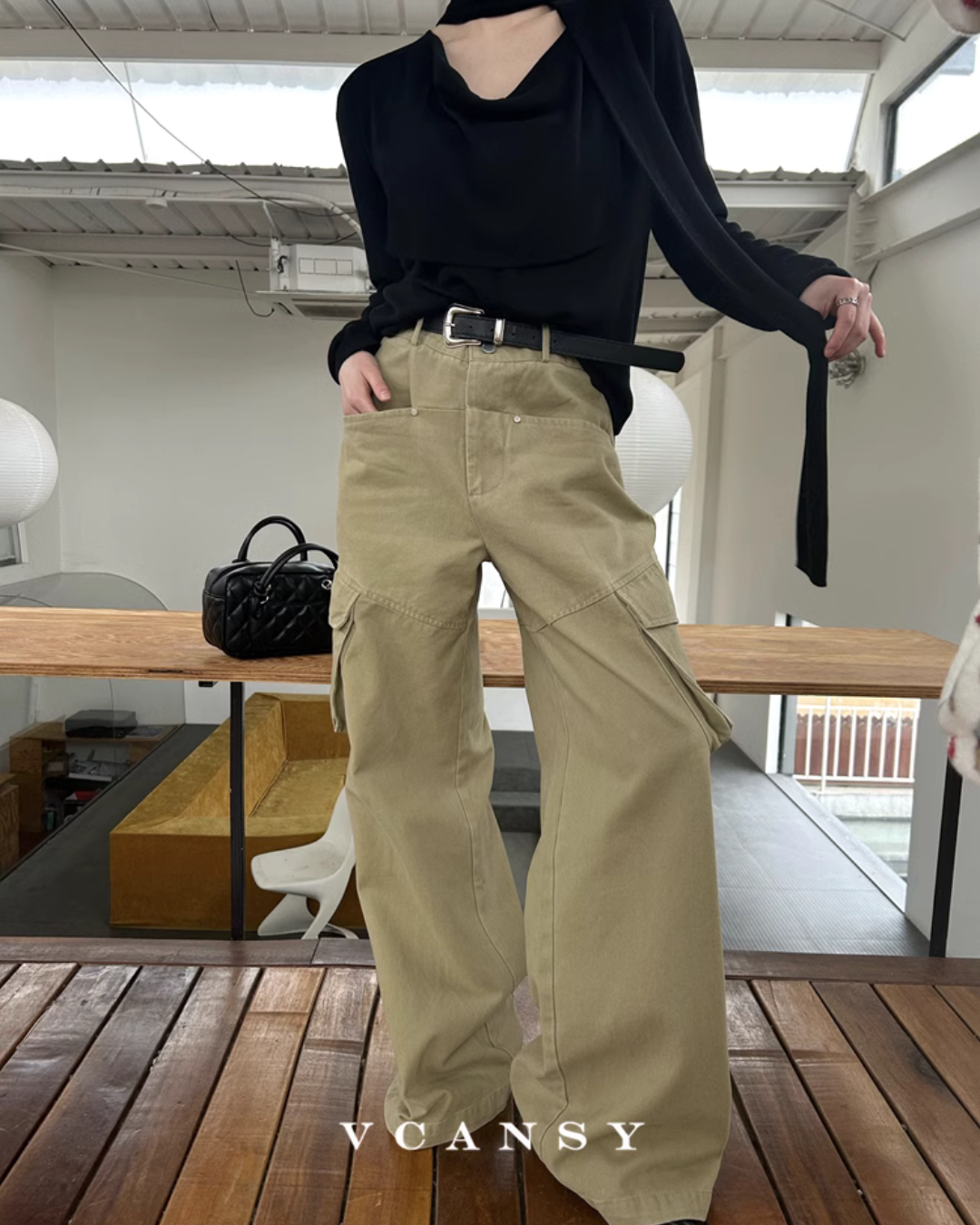 American Street Drape Cargo Pants VCY0057