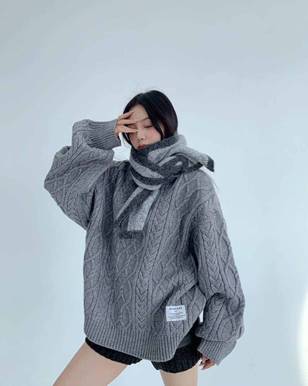 Cable Pullover Knit Top YLS0957